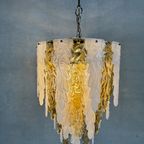 Xl Murano Chandelier Gold/ White Leaves thumbnail 10