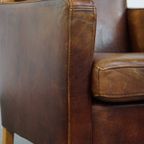 Comfortabele Schapenleren Art Deco Design Fauteuil Met Een Luxe Uitstraling thumbnail 4