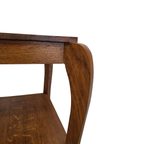 Frans Art Deco Eiken Bijzettafel, Jaren 30 thumbnail 5