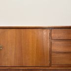 Vintage Houten Dressoir / Sideboard Met 2 Deurtjes En 3 Lades thumbnail 13