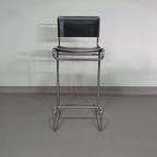 4 X Italian Bar Stool By Stendig Of Steel Tube And Leather 1960S. thumbnail 10