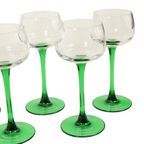Set Van 6 Vintage Luminarc Vins Moselle Wijnglazen Groen thumbnail 5