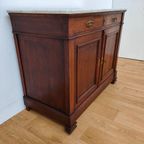 Vintage Frans Dressoir Commode Ladekast Badkamermeubel Met Marmer Blad 301 thumbnail 7