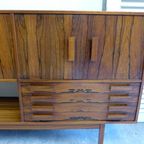 Prachtig Vintage Palissander Highboard Buffet 242 Cm thumbnail 10