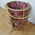 Vintage Wasmand, Opbergmand Van Rotan, Rattan, Bamboe thumbnail 7