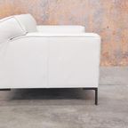 Refurbished Witte Leren Design On Stock Bloq Loveseat! thumbnail 4