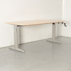 Markant Bureau, Wild Peren Blad, 160X80 Cm, Hoogte Instelbaar Onderstel D.M.V. Handslinger thumbnail 2