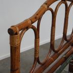 Vintage Bamboe/ Rotan Manou Bed Uit De Jaren ’70 Met Originele Spiraalbodem thumbnail 9