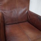 Vintage Montis Charly Flex Fauteuil Bruin Leder, Gerard Van Den Berg Voor Montis thumbnail 6