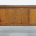 Antiek Art Deco Bureau Uit Begin 20e Eeuw Gemaakt Van Eikenhout In Amsterdamse School Stijl thumbnail 4