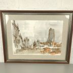 José Van Gucht - Aquarel - Veurne Markt thumbnail 2