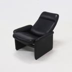 Black Leather Ds50 Armchair By De Sede Switzerland 1980S thumbnail 5