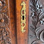 Antique Carved Wood Wardrobe thumbnail 13