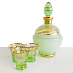 Vintage Artdeco Likeur Decanter Karaf En Likeurglaasjes Booms Glas thumbnail 6