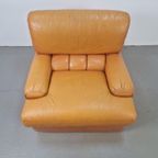 Vintage Fauteuil Leer Cognac '60 Mid Century Lounge Japandi thumbnail 7