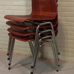 Set Van 4 Vintage Pagholz Stoelen, Elmar Flötotto thumbnail 4