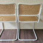 2 Witte Cesca Stoelen Marcel Breuer thumbnail 8