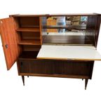 Vintage Houten Kast / Retro Barkast / Vitrine thumbnail 2