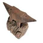 19th Century Blacksmith's Anvil On The Original Tree Stump Pedestal thumbnail 8