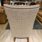 Chesterfield Fauteuil Hartis Tweed Met Leer thumbnail 4