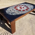 Midcentury Wenge Salontafel Met Tegels Van Belarti, België 1970S thumbnail 6