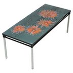 Grote Keramische Tegeltafel Adri Belarti Oranje Bloemen Abstract 109Cm thumbnail 9