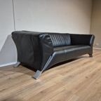Rolf Benz 322 Zwart Leder 2,5 Zits Bank Design Anita Schmidt thumbnail 4