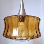 Vintage Okergele Glazen Lamp thumbnail 4