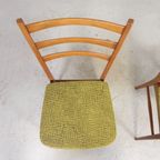 2 Vintage Stoelen Met Skai Beklede Zitting, Jaren 50 thumbnail 12