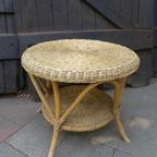 Mooi Rotantuin Setje Stoelen Tafeltje thumbnail 5