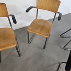 6 X Ahrend Cantilever Arm Chair 1950S Bakelite Armrest thumbnail 6