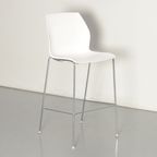 Kastel Kalea Designbarkruk, Wit, Oranje thumbnail 2