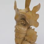 Art Deco Balinese Woodcarving Of A Couple, 1930S thumbnail 4