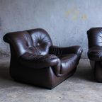 2 Midcentury Leather Club Chairs thumbnail 5