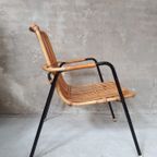 Jaren 60 Mid Century Bamboe Design Vintage Fauteuil Tuinstoel thumbnail 2