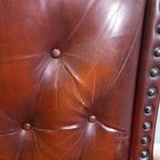 Bijzonder Stoere Vintage Bibliotheekfauteuil Met Studs thumbnail 16