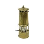 Oude Messing Mijnwerkerslamp Memorabilia Mijn 26cm thumbnail 5