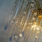 Murano Blauwe Teardrop Kroonluchter Vintage Kristal thumbnail 11