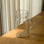 Vintage Handmade Glass Jug With Swirl Handle thumbnail 2