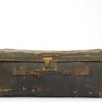 Vintage Oude Leren Koffer | Hutkoffer thumbnail 3