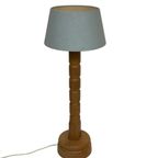 Vintage Pinewood Grenen Tafellamp Gedraaid Jaren 70 Design thumbnail 15
