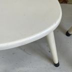 Vintage Schoolkrukje Wit Bijzettafel Retro thumbnail 4