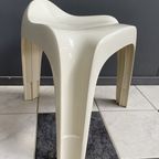 Casala White Low Stool 1970s thumbnail 7