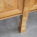 Brutalist Dressoir | Sideboard | Eiken | Jaren 60 | Deens thumbnail 11