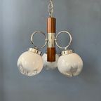 Mazzega Murano Kroonluchter / Space Age Glazen Hanglamp / Mid Century 70S Vintage Plafondlamp thumbnail 5