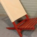 Set Van 2 Hout En Canvas Strandstoelen thumbnail 6