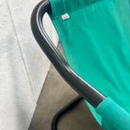 Tweetal Vintage Deense Fauteuils, Xcol, Zwart Staal Met Groene Stof, 1980’s thumbnail 14