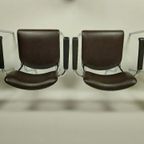 4 X Vintage Stoelen In Skai Leer By Unic Jaren 90 thumbnail 3
