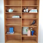 Vintage Grote Eiken Boekenkast Deens | Fineer Oak Danish thumbnail 9
