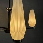 Vintage Hanglamp Messing/opaline thumbnail 5